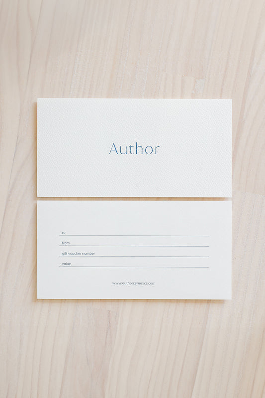 Author Ceramics Gift Voucher