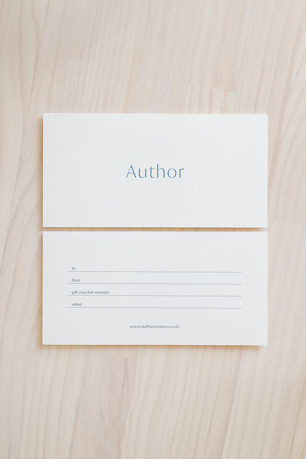 Author Ceramics Gift Voucher