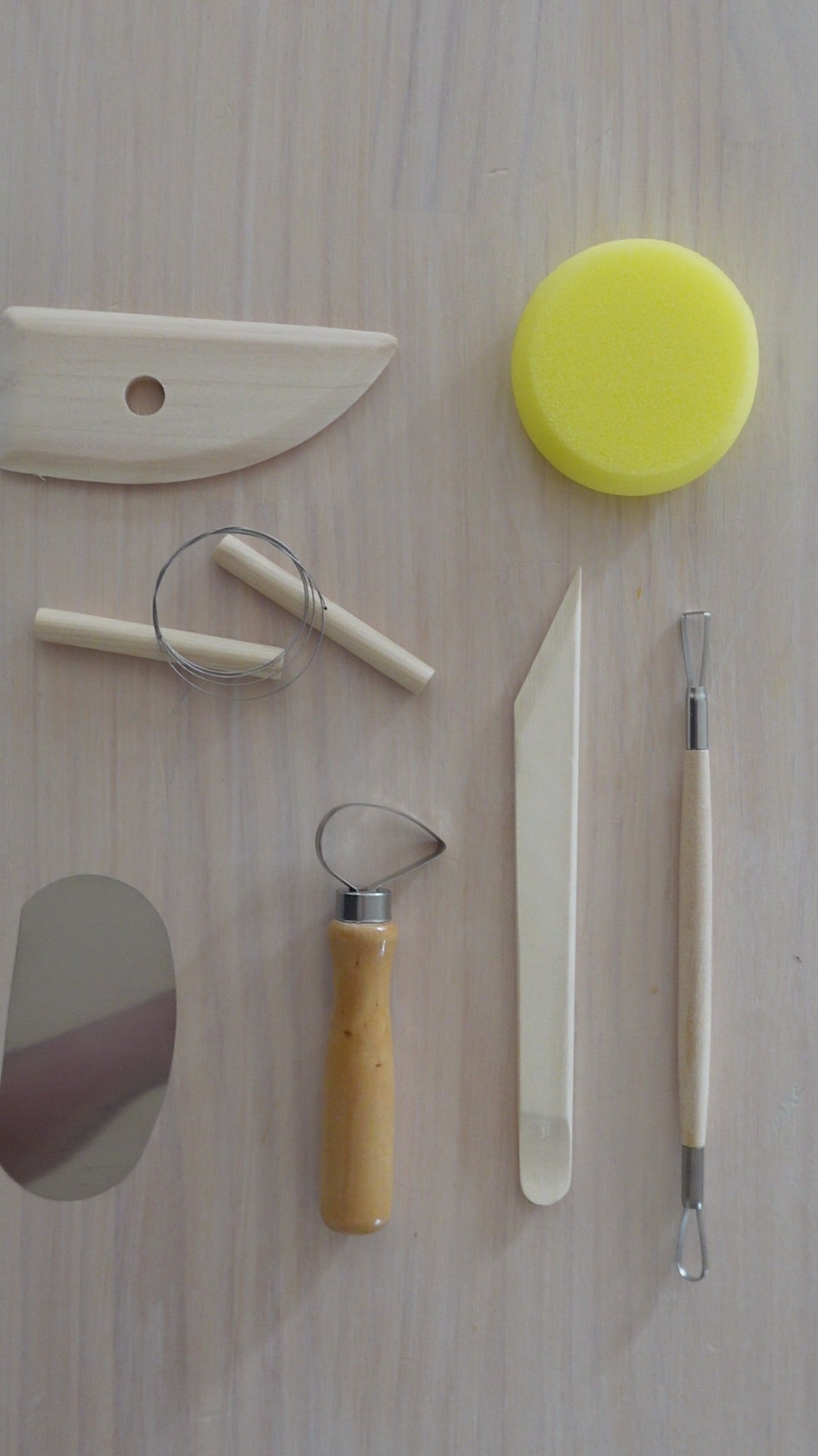 8-Piece Wood Pottery Tools Set